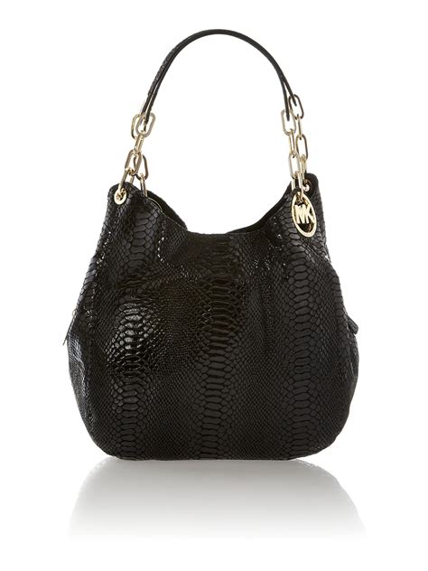 michael kors black embossed python|Michael Kors Python Hobo Bags for Women for sale .